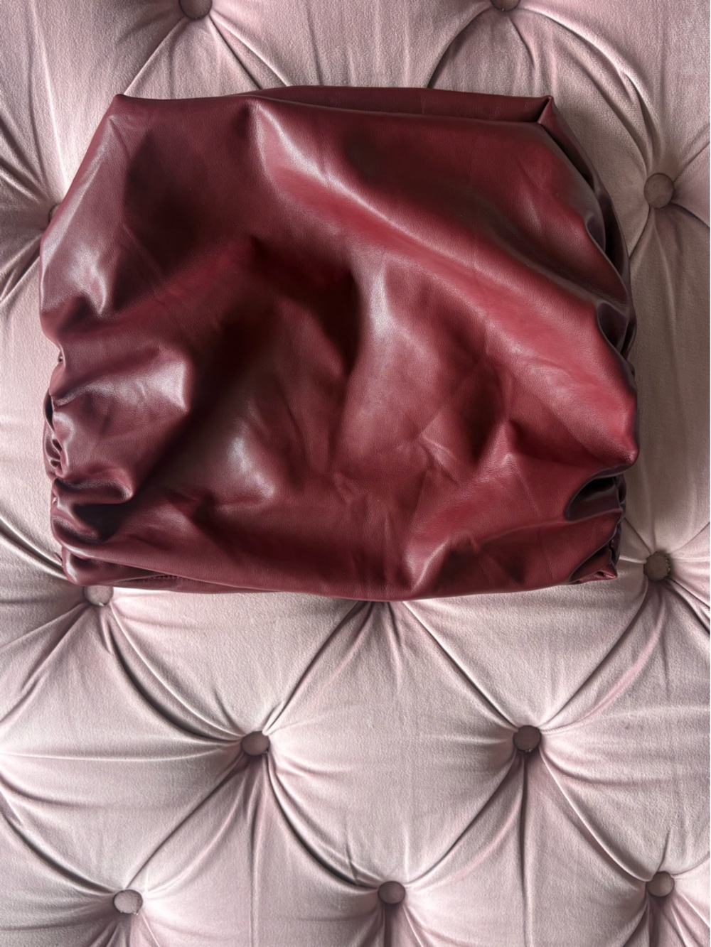 Fashion Nova Burgundy Faux Leather Mini Skirt